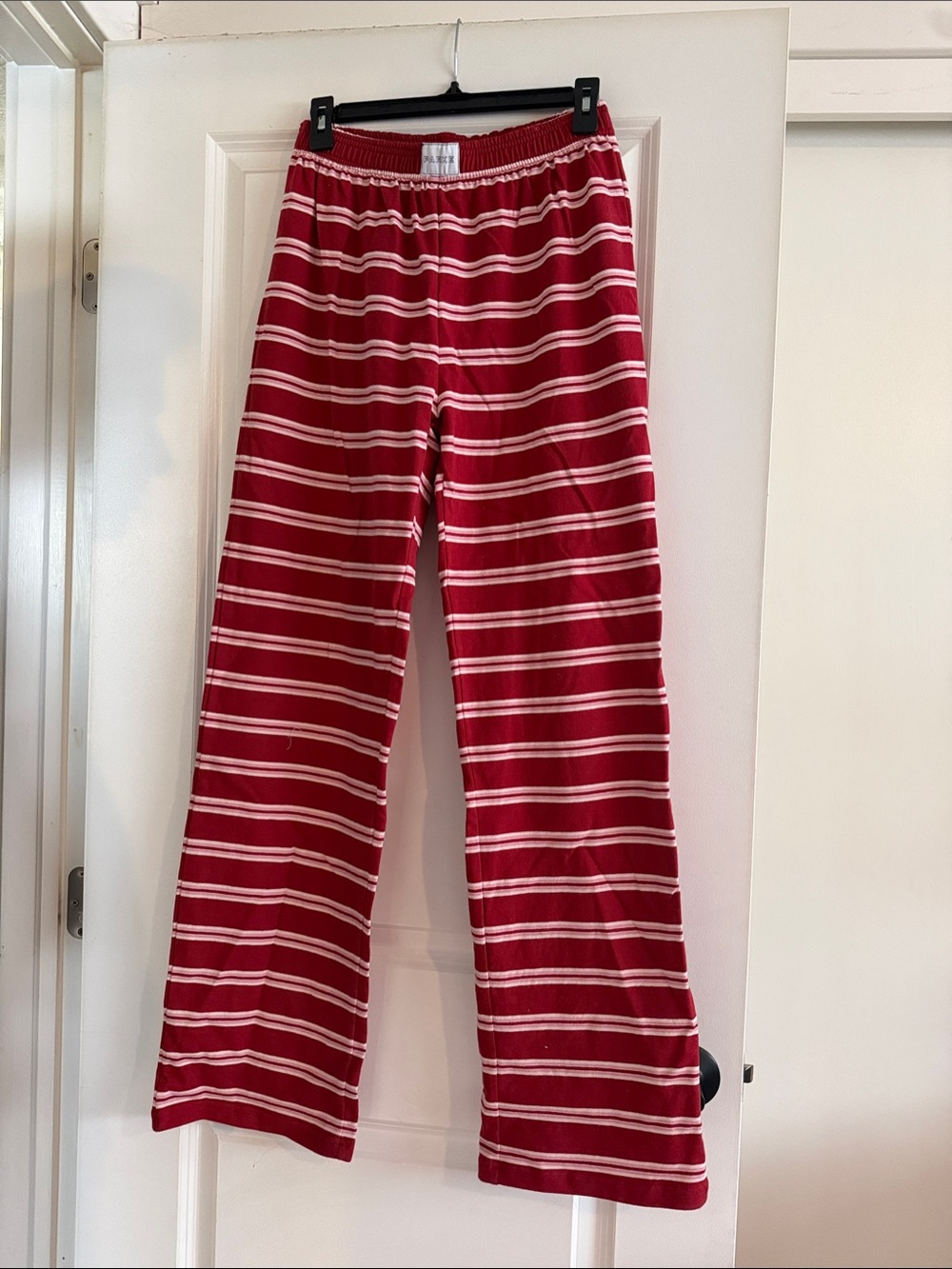 PARKE Red & White Striped Pants